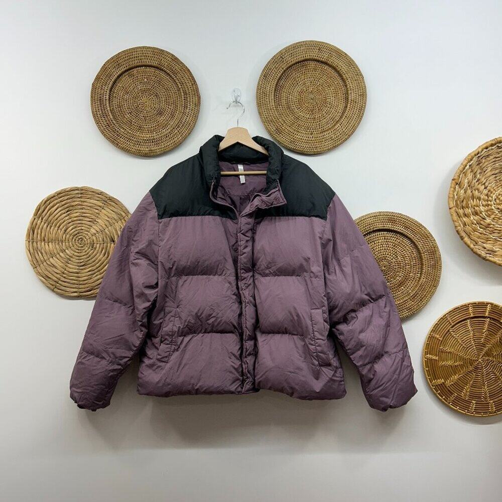 Fabletics Purple Gray Zip Up Essential Puffer Coa… - image 2